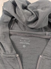 Nike Yoga Jacket Men Medium Gray Dri-Fit Full Zip Training Hoodie Stretch