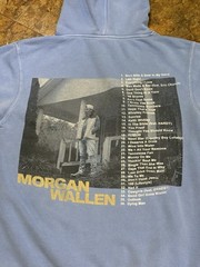 Official Morgan Wallen One Thing At A Time Blue Tracklist Hoodie Sweatshirt M