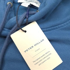 Peter Millar GOLF Hoodie Sweater -M- Slate Blue STRETCH Crown Comfort MODAL