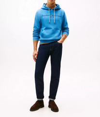 Tommy Hilfiger Men’s Regular Fit Embroidered Tommy Logo Fleece Pullover Hoodie
