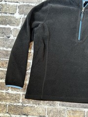 Old Navy Men’s 2XL Black Polyester Fleece 1/4 Zip Mock Neck Sweatshirt Blue