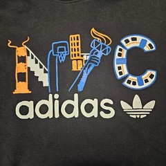 Men’s Adidas Originals NYC New York City Hoodie ‘Black’ / HN3071 / Size Medium
