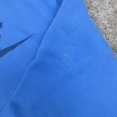 Nike Sweater Mens Small Blue Sportswear Logo Swoosh Hoodie Sweatshirt Outdoors