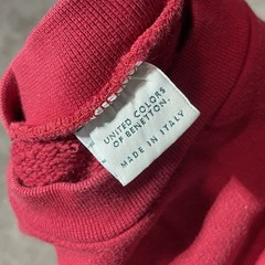 Vintage 90’s United Colors Of Benetton Sweatshirt Red Unisex M Made In Italy