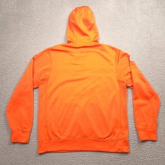 Nike Therma Fit Men’s Orange Pullover Hoodie Sweatshirt Size M Athletic Pockets