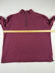 Tommy Bahama Men’s XL Burgundy 1/4 Zip Pima Cotton Pullover Sweatshirt