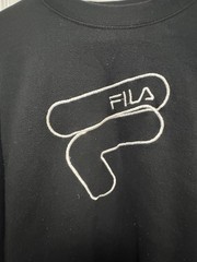 Fila Heavyweight Long Sleeve Black Sweatshirt Size XL