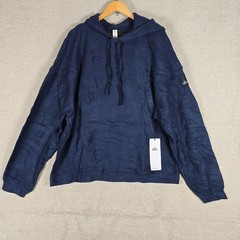 Alo Yoga Mens Triumph Restore Hoodie Navy Blue Large M3243R Oversized Pullover