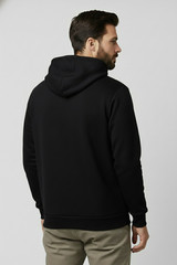 Men’s Stylish & Comfortable Hoodie- 100 % Cotton- 2 Ply Self Fabric hood (Black)