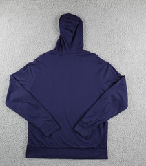 Ralph Lauren Purple Label Hoodie Mens Medium Blue Full Zip Jersey Logo Pockets