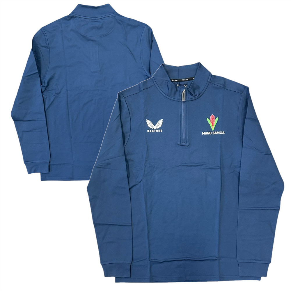 Samoa Rugby 1/4 Zip (Size M) Men’s Castore Navy Tracksuit Top – New
