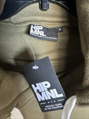 HIP MNL Pullover Hoodie Fleece Mens Sweatshirt Olive Green Sz- M NWT #1963