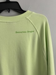 Nike L World Tour Sweatshirt Triple Swoosh Green Logo French Terry Streetwear