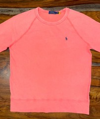 Polo Ralph Lauren Men’s Coral Red Spa Terry Raglan Pullover Sweatshirt Sizes