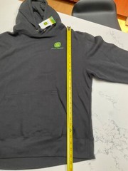 NEW John Deere Black Men’s sz Large Hoodie Sweatshirt Farm Idaho NWT