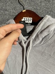 Hoodie Sweatshirt Mens Medium Gray Pullover Fleece Kangaroo Pocket Basic Solid