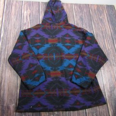 Santana Fleece Hoodie Mens XL Multicolor Southwestern Geometric Tribal Pullover