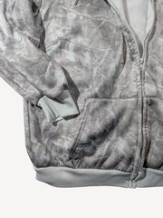 Shein Gray Camo Full-Zip Hoodie with Pockets & Drawstring Hood Size L NWOT