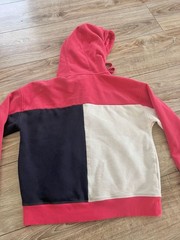 Tommy Hilfiger Sport Colorblock Full-Zip Hoodie Sweatshirt Red White Navy Blue