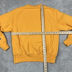 Champion Reverse Weave Sweatshirt Mens Small Gold Yellow Crewneck Pullover Logo