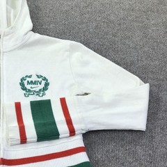 Nike Hoodie Sweatshirt Mens Large White Full Zip Track Kenya MMIV Striped Logo