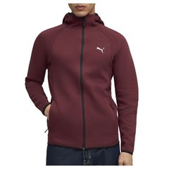 PUMA Evostripe Full Zip Hoodie Jacket Mens Red Casual Athletic Outerwear 6882319