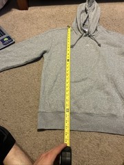 Men’s ADIDAS ALL SEASON PULLOVER HOODIE Sz S Gray IX3958 Center Logo