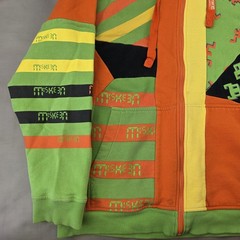 Miskeen Hoodie Mens XL Multicolor Full Zip Graphic Fleece Sweatshirt Colorful