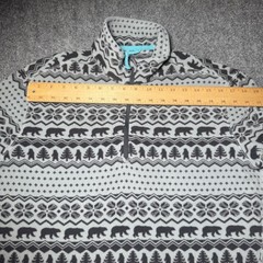Chubbies Quarter Zip Fleece Pullover Bear Tree AOP Gray Comfort Men Size Small