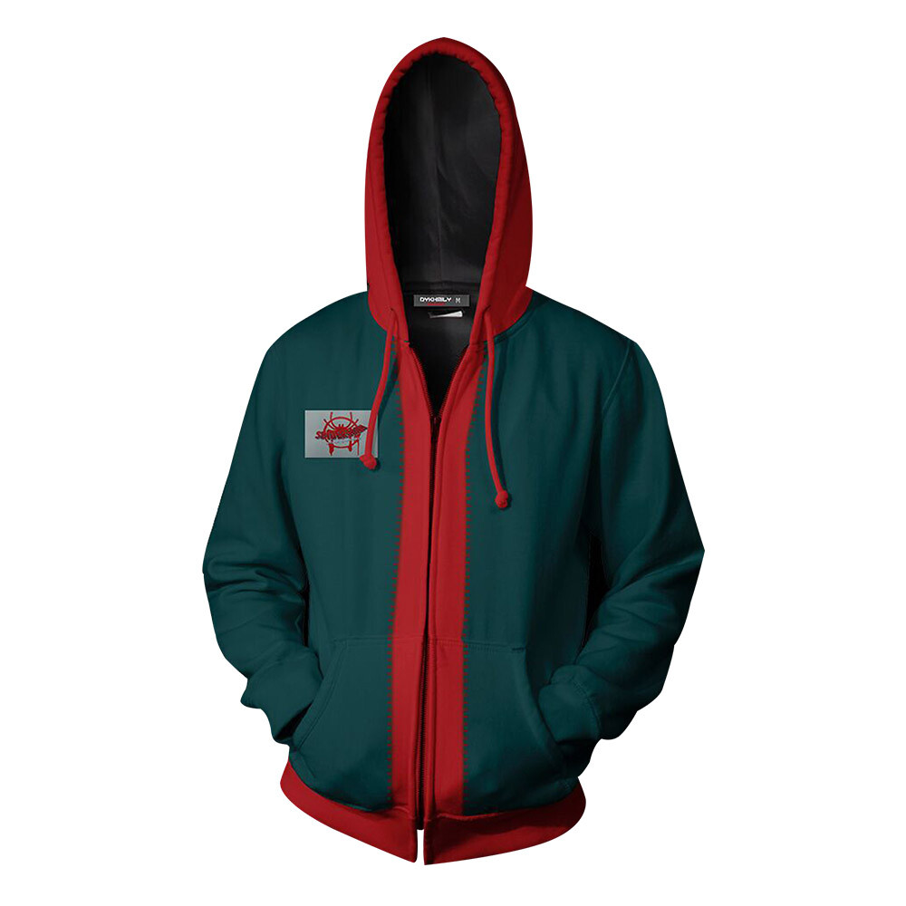 Spiderman Into the Spider Verse Miles Morales Cosplay Hoodie Jumper Pulllovers