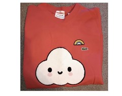 Lacoste x FriendsWithYou Red Cloud Graphic Embroidered Sweatshirt Unisex L