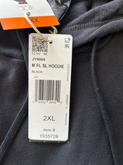 adidas Men’s Fleece Hoodie Regular Fit Black Size XXL