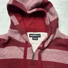 Ecko Unltd Hoodie Mens 2XL Zip Heather Red Sweatshirt Streetwear Hip Hop Striped