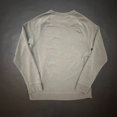 Buck Mason Sweatshirt Mens Large Green Sage Crew Neck 100% Cotton Minimal Casual