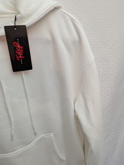 The Gym People Men’s Medium White Fleece Lined Hoodie Sweatshirt