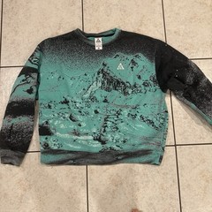 Nike Acg Mountain Crewneck Sweater 100% Cotton Size XL Black