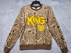 Create 2MRW Sweater Mens Medium Brown Velvet KING Sweatshirt Long Sleeve