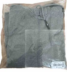 Armani Jeans Sweat Shirt Full Zip With Pocket-Grey-Size S-Brand New-US Seller