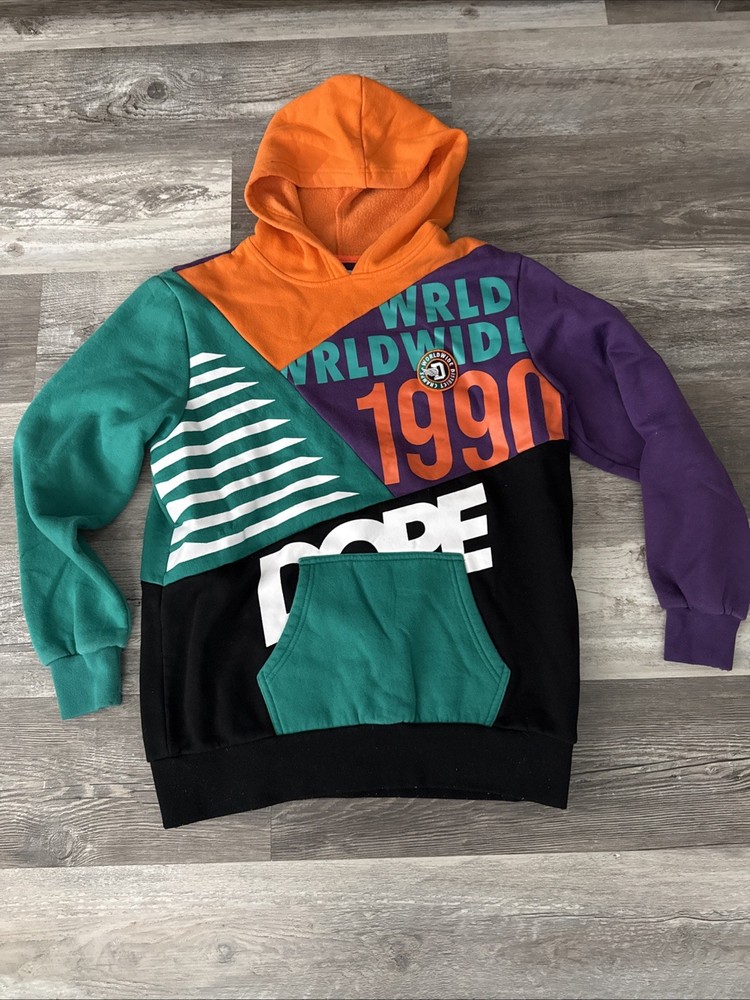 Dope Graphic Design Hoodie Urban Hip Hop Streetwear Pullover 90s Mens S Pacsun