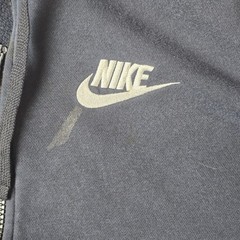 Nike Black White Long Sleeve Pullover Embroidered Logo Hoodie Men’s Small Flaw