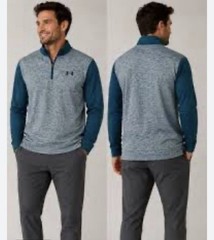 NWT Under Armour Armour Fleece Twist 1/4 Zip Pullover Tourmaline Teal Size Large