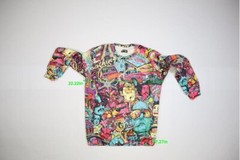 Hoodie Lab Las Vegas Bright Multi-Color Pullover Sweatshirt Adult Large