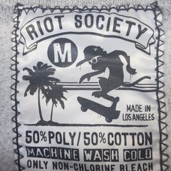 Riot Society Sweatshirt Mens Medium Gray Elephant Graphic Crewneck Made USA