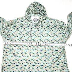 Burlebo AOP Fly Fishing Lures Performance Stretch Golf Hoodie UPF50 Mens 2XL