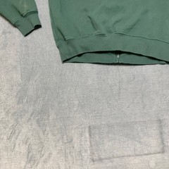 Full Zip Hoodie Jacket Mens Green P Patch Long Sleeve Fleece Lined Drawstring
