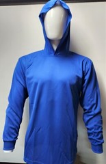 Long Sleeve Safety Shirt With Hoodie, Polyester Birdeye Mesh/Hoodie shirt