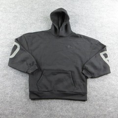 GLO Hoodie Mens M Black Pullover Hooded Pockets Oversized Graphic Redeemed NWT