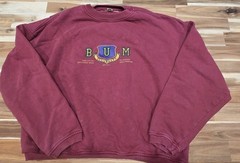 BUM Equipment Vintage 1990’s Deep Red Logo Sweatshirt Unisex Size L