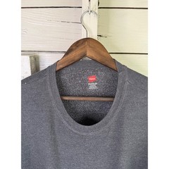 Hanes Heavy Blend Crewneck Sweatshirt Dark Heather Gray Fleece Pullover Large