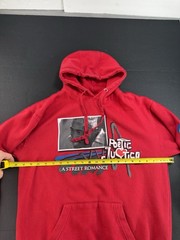Poetic Justice Hoodie Mens Medium Red Sweatshirt 2pac Tupac Graphic Print